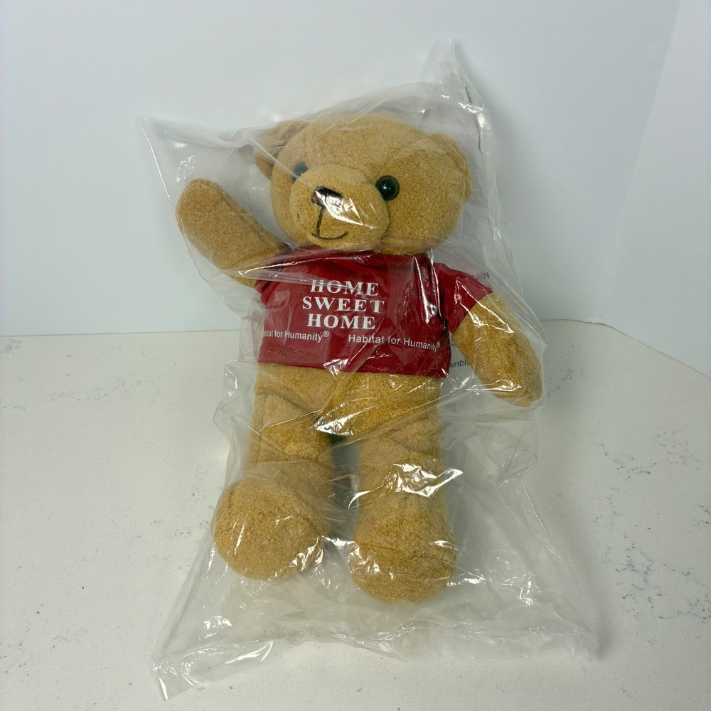 Habitat for Humanity Plush Teddy Bear Home Sweet Home Collectible